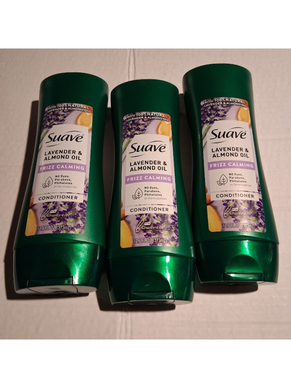 Suave Lavender & Almond Oil Frizz Calming Conditioner 12.6 Fl Oz - SET OF 3-NEW